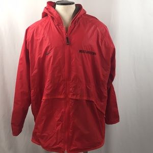 Raincoat men’s red buccaneers zip up hooded xxl